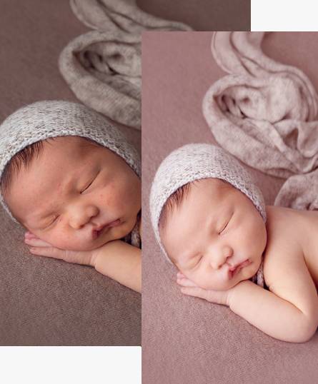Die von Ammaiya angebotenen Retuschierdienste für Babyfotos sind wie folgt